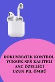 3 Kordonlu Dokunmatik Ekran Akıllı Saat ve 2.Nesil Kablosuz Bluetooth Kulaklık ANC/ENC - 5