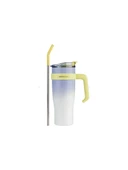 North Pacific Paslanmaz Çelik Pipetli Renkli Kamp Termosu 1.2 L Mavi - 2