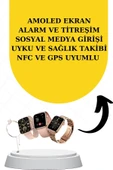 Bileklikli Amoled Ekran Akıllı Saat ve Dijital Göstergeli Kablosuz Bluetooth Kulaklık ANC/ ENC - 2