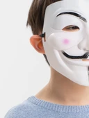 Beyaz Renk Pembe Yanaklı İthal V For Vendetta Maskesi - 4