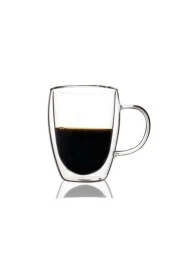 Perotti Çift Cidarlı Cam Kulplu Bardak 350 ml Kupa 12475 - 2
