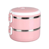 Tohana İkili Yemek Taşıma Kabı 1,5 Litre Pembe ERL001 - 1
