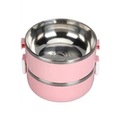 Tohana İkili Yemek Taşıma Kabı 1,5 Litre Pembe ERL001 - 3