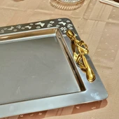 Kelebek Saten Gold Kulp Tekli 1MM Paslanmaz Çelik 18/15 - 3