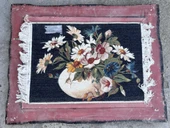 Flora'nın Fısıltıları Adlı İran Tebriz Halı Tablo 97x76cm - Duvar Halı Kilim Tablo - 9