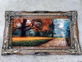 Kayıp Mevsimin Hikayesi Adlı İran Tebriz Halı Tablo 123x73cm - Duvar Halı Kilim Tablo thumbnail 2