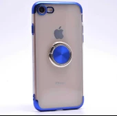 Apple iPhone 8 Kılıf Zore Gess Kenarları Renkli Yüzük Aparatlı - 4