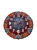 Çini Boyama Kabartma Duvar Saat 25cm - Çini Saat - 1