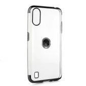 Galaxy A01 Kılıf Zore Gess Kenarları Renkli Yüzük Aparatlı Kılıf thumbnail 2