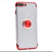 Apple iPhone 8 Plus Kılıf Zore Gess Kenarları Renkli Yüzük Aparat thumbnail 4