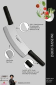 LAZBİSA İncisive Serisi Mutfak Bıçak Pizza Kıyma Salata Bıçağı Çift Tutma Zırh ( Mft-986) thumbnail 3