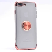 Apple iPhone 8 Plus Kılıf Zore Gess Kenarları Renkli Yüzük Aparat thumbnail 6