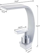 Şelale Lavabo Banyo Bataryası Seramik Valf Modern Pirinç Musluk İthal - 8