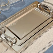 Sudedi Home Alize Saten Platin Set 1MM Paslanmaz Çelik 2li Tepsi 18/13 - 10