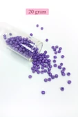 Dökme Cam Kum Boncuk Büyük Boy (6/0) 4 mm - 20 Gram - Mor - BNC080 - 1