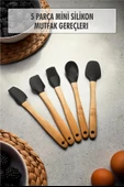 5 Parça Bambu Saplı Mini Supatula Seti - 1