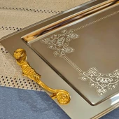 Sudedi Home Sultan Gold Kulp Tekli 1MM Paslanmaz Tepsi 18/11 - 1