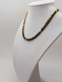 Lucid Dream Serisi Golden & Siyah Obsidyen Taşı 4mm Kolye (24290) thumbnail 10