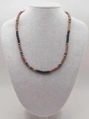 Ahşap & Hematit Tasarım Unisex Otantik Kolye (56096) thumbnail 2