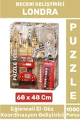 Eğlenceli El Göz Koordinasyon Beceri Görsel Algı Geliştirici Çocuk 1000 Parça PUZZLE LONDRA thumbnail 1