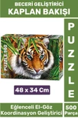 Eğlenceli El Göz Koordinasyon Beceri Görsel Algı Geliştirici Çocuk 500 Parça PUZZLE KAPLAN BAKIŞI - 1