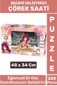 Özel Seri Eğlenceli El Göz Koordinasyon Beceri Geliştirici Çocuk 200 Parça PUZZLE ÇÖREK SAATİ - 1