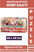 Özel Eğlenceli El Göz Koordinasyon Beceri Görsel Algı Geliştirici Çocuk 1000 Parça PUZZLE HOBİ SAATİ - 1