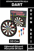 Özel Tasarım Genç Yetişkin Çocuk Oyun Eğlenceli Güvenli Manyetik Uçlu DART 33 Cm - 1