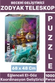 Eğlenceli El Göz Koordinasyon Beceri Görsel Algı Geliştirici Çocuk 1000 Parça PUZZLE ZODYAK TELESKOP thumbnail 1