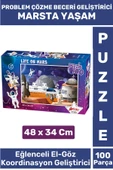 Premium Seri Eğlenceli El Göz Koordinasyon Beceri Geliştirici Çocuk 100 Parça PUZZLE MARSTA YAŞAM thumbnail 1