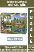 Premium Eğlenceli El Göz Koordinasyon Hafıza Beceri Geliştirici 1500 Parça PUZZLE KRİSTAL GÖL - 1