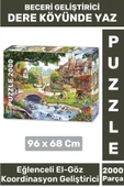 Premium Eğlenceli El Göz Koordinasyon Hafıza Beceri Geliştirici 2000 Parça PUZZLE DERE KÖYÜNDE YAZ thumbnail 1