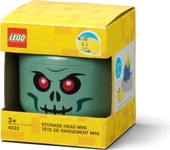LEGO Storage 5008081 Minifigure Head Skeleton Skull Sand Green Mini thumbnail 1