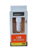 Megatech T05 2Usb 3.4A Beyaz Araç Çakmaklık Şarj Cihazı - 1