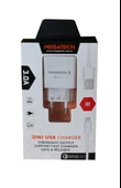 Megatech 3.0A Ev 2IN1 Ev Şarj Kafa +Iphone Şarj Kablo Hızlı Şarj - 1