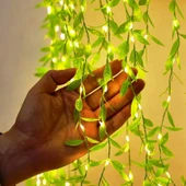 VIP KALİTE SALKIM YAPRAK LED IŞIK GÜN IŞIĞI LED SALKIM SARMAŞIK LED IŞIK 3X1 METRE 180 LED MODLU thumbnail 7