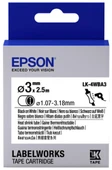 Epson LK-4WBA3 Isıyla Daralan Siyah Üzeri Beyaz 3MM 2,5Metre Etiket - 1