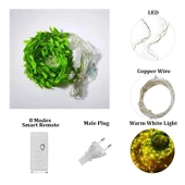 VIP KALİTE SALKIM YAPRAK LED IŞIK GÜN IŞIĞI LED SALKIM SARMAŞIK LED IŞIK 3X1 METRE 180 LED MODLU thumbnail 8