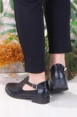 Mehmet Mete 42401 Siyah Saten Fashion Tokalı Yumuşak Esnek Kadın Ayakkabı thumbnail 4