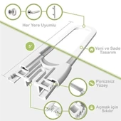 BUFFER® Bebek Çocuk Çekmece ve Dolap Koruma Raylı Güvenlik Sistemi Emniyet Kilidi - 5