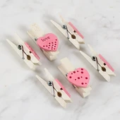 Loren Dekoratif Pembe Kalp Desenli Mandal 6'lı - 3