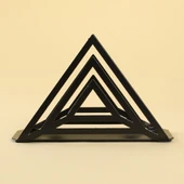 Loren Home Prizma Siyah Metal Peçetelik thumbnail 3