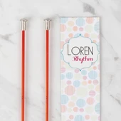 Loren Rythm 2,5mm Kırmızı Renkli Metal Örgü Şişi - 2