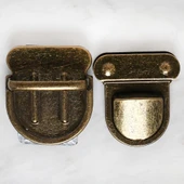 Loren Metal Çanta Kilidi Büyük Antik Sarı - 2