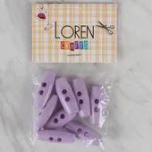 Loren Crafts lila 8 li çoban düğmesi - 60 - 1