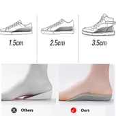3.5 cm Erkek Gizli Topuk Yükseltici Boy Uzatıcı Ortopedik Tabanlık Köpük Ayakkabı Tabanlığı - 6