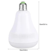 BUFFER® Kumandalı Bluetooth Hoparlör Ampul LD-37 - 7