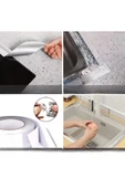 5 Metre x 3 cm Alüminyum Folyo Bant Lavabo Ocak Kenarı Su Sızdırmaz Yanmaz Boru Tamir Çatlak Bandı - 6