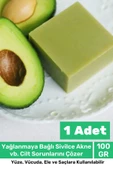 100% Doğal Güzel Kokulu El Yüz Saç Vücut Cilt Onaran Kolajen Etkili Avokado Bitkisel Sabun 1 Adet thumbnail 1