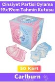 Premium Cinsiyet Partisi 50 Kart Kız Mı Erkek Mi Oylama 19x19cm Tahmin Kutusu - 1